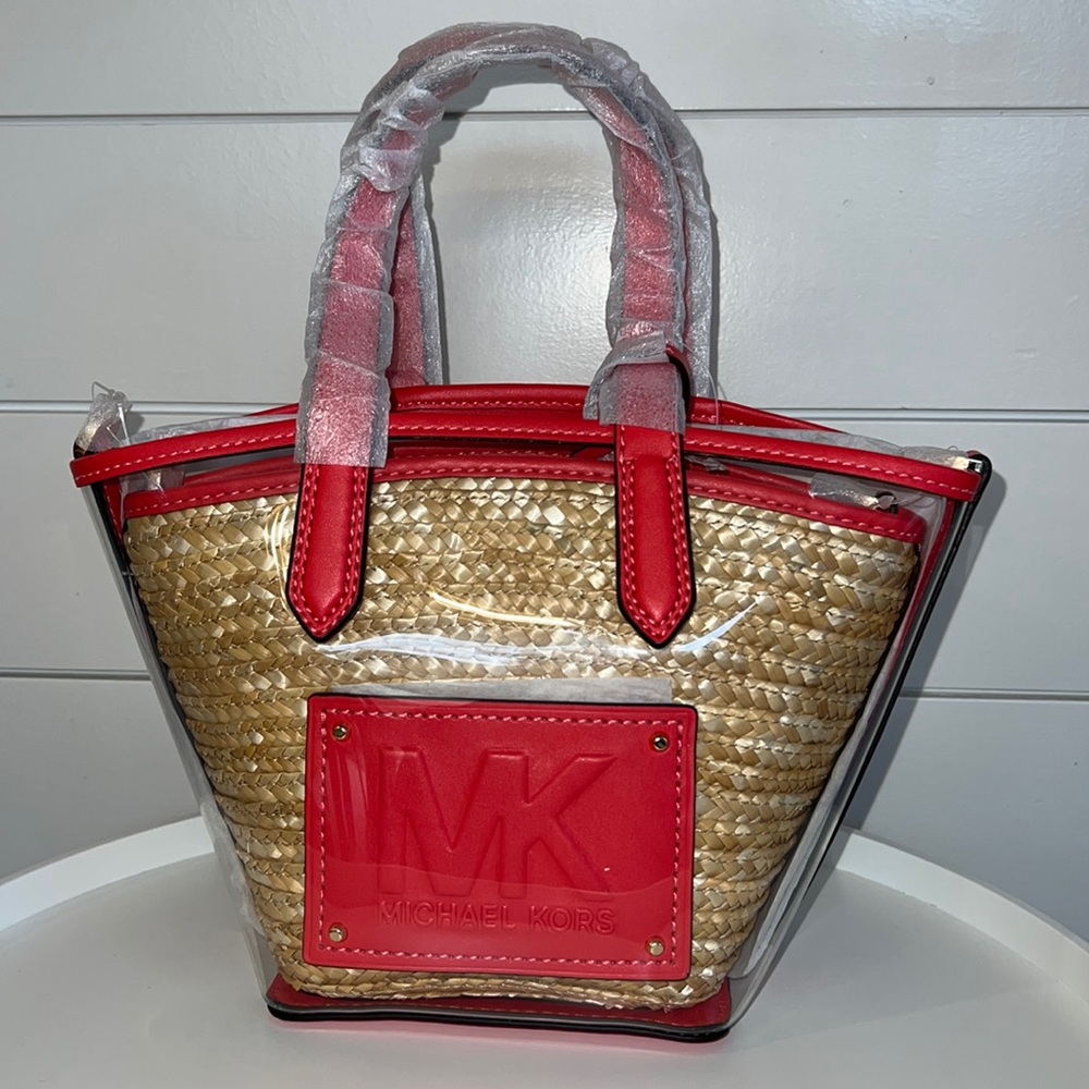 NWT MICHAEL KORS KIMBER CORAL REEF SMALL 2IN1 ZIP TOTE MSGR